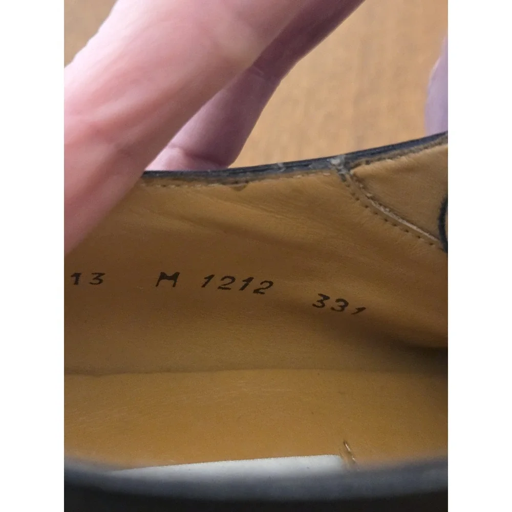 Mezlan Square Toe Derby Dress Shoes Men's 13m Made In Spain Black Old Money‎
